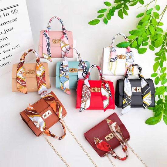  Hot Selling Mini Handbags Silk Scarf Decoration Ladies Messenger Bag Fashion Women's Shoulder Bag